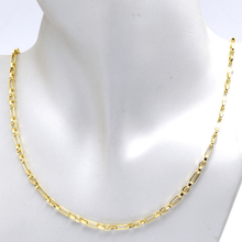 Real Gold 3 MM Thick Cable Link Chain Necklace Unisex 5662 (45 C.M) CH1239