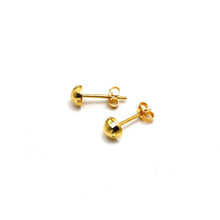 Real Gold Doom Glittering with Open Back Stud Earring Set 0117 E1871