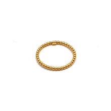 Real Gold Plain Beads 1.5 M.M Ring 4129 (Size 9) R2516