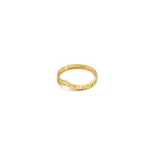 Real Gold Plain V Design Maze Hoop Ring (Size 6) - Model 6905 R2564