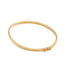 Real Gold Thin Plain Maze Hoop Bangle 1017/2 - (SIZE 19) BA1578