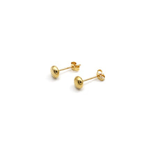 Real Gold 5MM Button Stud Earrings Set - Model 8564 E1910