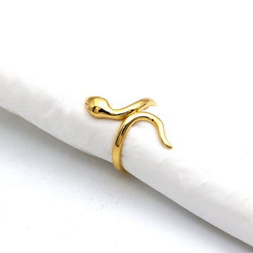 Real Gold Snake Wrap Twisted Ring 0102 (SIZE 8) R2804