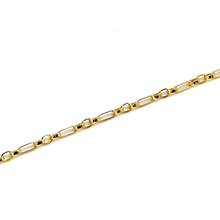 Real Gold 3 MM Thick Cable Link Chain Bracelet Unisex 5662 (17 C.M) BR1720