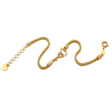 Real Gold Heart Key Twisted Belt Design Adjustable Bracelet (19 cm) - Model 4303 BR1677