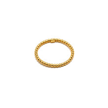 Real Gold Plain Beads 1.5 M.M Ring 4129 (Size 9) R2516