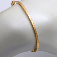 Real Gold Thin Plain Maze Hoop Bangle 1017/2 - (SIZE 19) BA1578