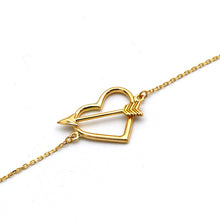 Real Gold Heart with Arrow Bracelet 9650 (17 C.M) BR1875