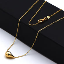 Real Gold 3d Teardrop Two-Sided Necklace 1471 (45 C.M) N1527