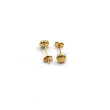 Real Gold 5MM Button Stud Earrings Set - Model 8564 E1910