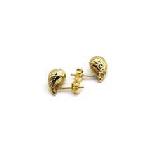 Real Gold Glittering Teardrop Stud Earrings Set - Model 6898-25-DC1 E1929