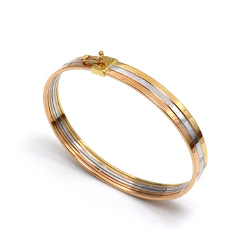 Real Gold Trinity Round Bangle GZJCT BLZ0367-1-3C (Size 21) BA1691