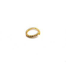 خاتم الأنف الدائري من الذهب الحقيقي مع حجر جانبي  NP1023 00010 
