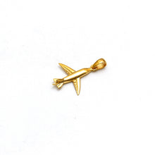 Real Gold Mini Airplane Jet Pendant 0129 P 2026