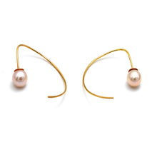 Real Gold Hook Pearl Earrings Set - Model 0955 E1954