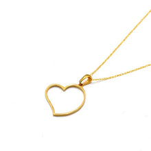 Real Gold Heart Design Necklace 0228 CWP 1943