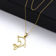 Real Gold Plain Dolphin Necklace - Model 0129 CWP 1965