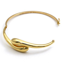 Real Gold Tear Drop Bangle 1244 - (SIZE 15) BA1514