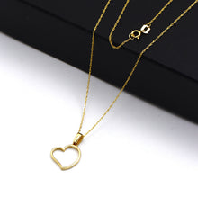 Real Gold 3D Heart Necklace - Model 0268 CWP 1979