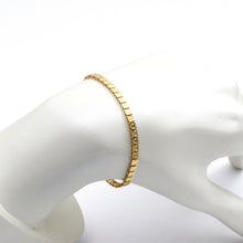 Real Gold GZCR Solid Square Chain Bracelet (17 C.M) - Model 0564 BR1735