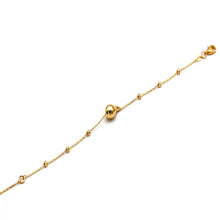 سوار ذهبي حقيقي على شكل دمعة واحدة مع بكرة مزخرفة بحجم قابل للتعديل (16+3 = 19 سم) 1676 BR1886