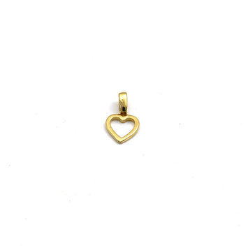 Real Gold Center Hook Heart Pendant - Model 0274 P 1988
