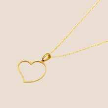 Real Gold Heart Design Necklace 0228 CWP 1943