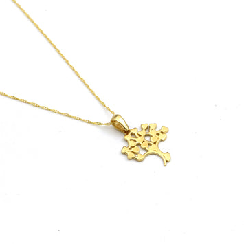 Real Gold Heart Tree Necklace - Model 0162 CWP 2000