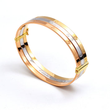 Real Gold Trinity Bangle GZJCT BLZ0079/1 (Size 14) BA1596