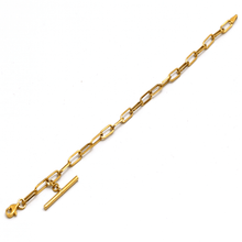 Real Gold Paper Clip With Rod Bar Bracelet 1862 (17 C.M) BR1711