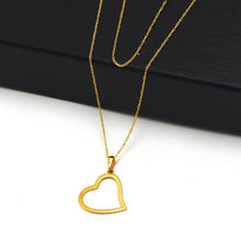 Real Gold Flat Heart Design Necklace 0224 CWP 1940