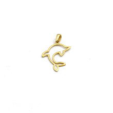 Real Gold Plain Dolphin Pendant - Model 0129 P 1965