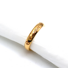 خاتم فاخر للخطوبة والزفاف للزوجين بتصميم بسيط من الذهب الخالص GZCR 0081-1 (مقاس 5.5) R2429