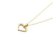 Real Gold Plain Heart Necklace - Model 0163 CWP 1972