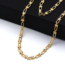 Real Gold GZTF Hardware Solid Textured Chain Necklace 4725 (40 C.M) CH1277