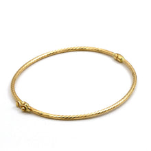 Real Gold Twisted Textured Bangle 3266 (SIZE 17) BA1490