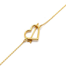 Real Gold Heart with Arrow Bracelet 9650 (17 C.M) BR1875