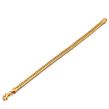 Real Gold Solid Thick Wide Chain Men and Unisex Bracelet (17 cm) - Model BR1685