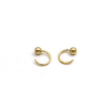 Real Gold 4MM Ball Hook Earrings Set - Model 3811 E1908