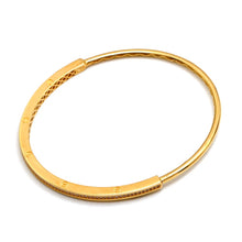Real Gold GZCR Embossed Stone Screw Bangle 0342 (SIZE 15) BA1449
