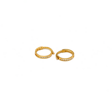 Real Gold Luxury Round Stone Earring Set 0176 E1864