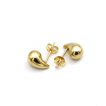 Real Gold Plain Teardrop Stud Earring Set - Model 6898-25 E1928