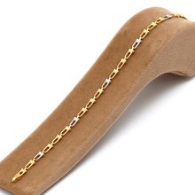 Real Gold GZTF 2 Color Hardware Solid Chain Bracelet YW-4566 (19 C.M) BR1594