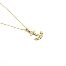 Real Gold Plain Anchor Necklace - Model 0216 CWP 1964