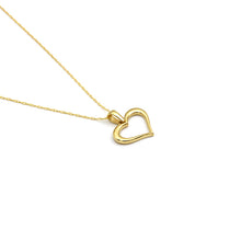 Real Gold Plain Heart Necklace - Model 0163 CWP 1972