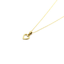 Real Gold Center Hook Heart Necklace - Model 0274 CWP 1988