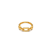 Real Gold Plain Paper Clip Ring 7494 (SIZE 6) R2451