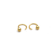 Real Gold 4MM Ball Hook Earrings Set - Model 3811 E1908