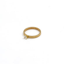 Real Gold Solitaire Maze Hoop Ring (Size 10) - Model 0720 R2589