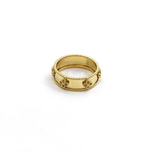 Real Gold GZVC Elegant Clover Stone Ring (Size 8) - Model 1643 R2575